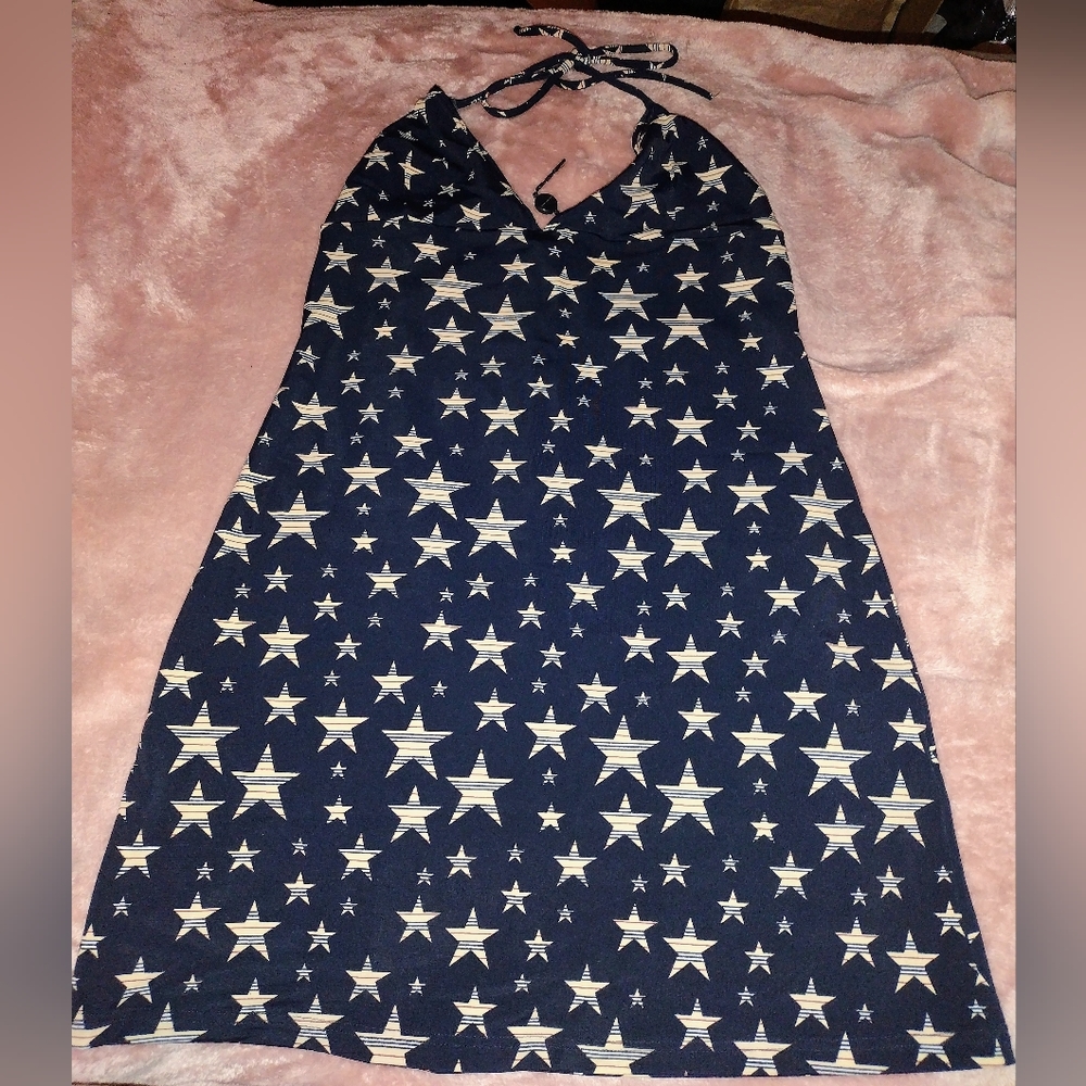 Burberry Navy Star Print Swim Coverup